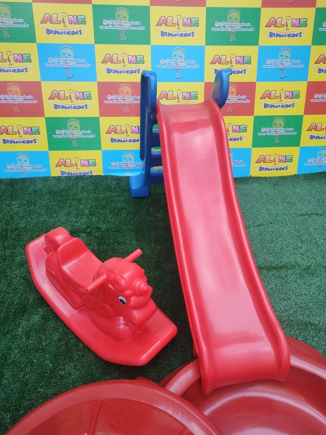 Escorregador médio tartaruga e gangorra  - Foto 3