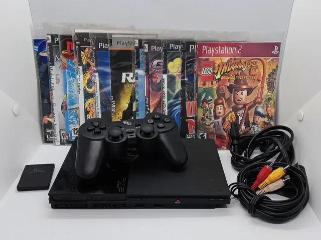 Playstation 2 Slim Original Desbloqueado com Defeito No Leitor