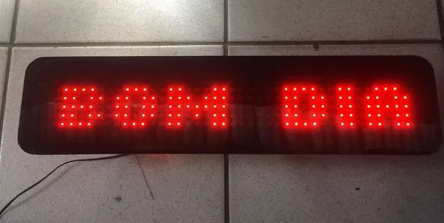 Painel Led Eletronico De Mensagens Gptronics Slim Tab - Foto 2