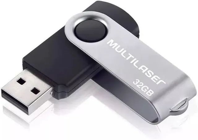 PenDrive 32 GB Twist, Leitura 10MB/s, Gravação 3MB/s, Preto - Multilaser em São Luís ma  - Foto 2