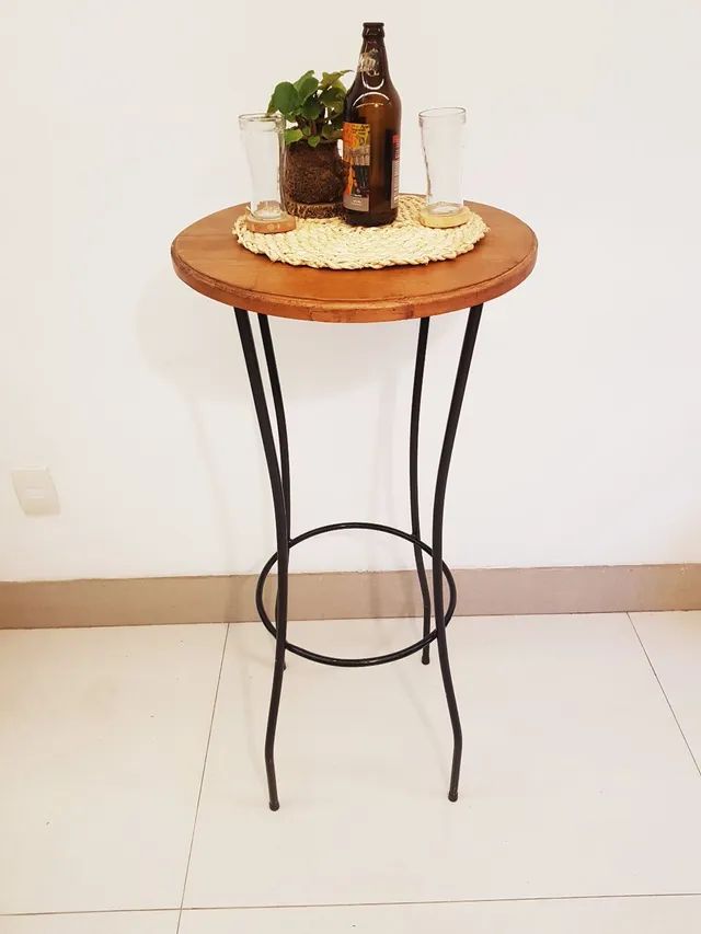 Mesa Bistrô Fixa Tampo 50cm Rústica  - Foto 3