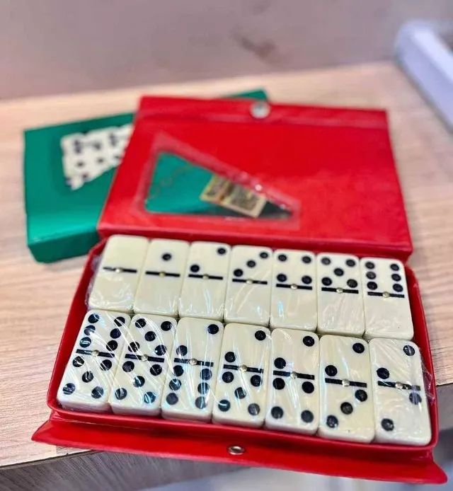 Domino De Osso Branco Profissional Com 28 Peças