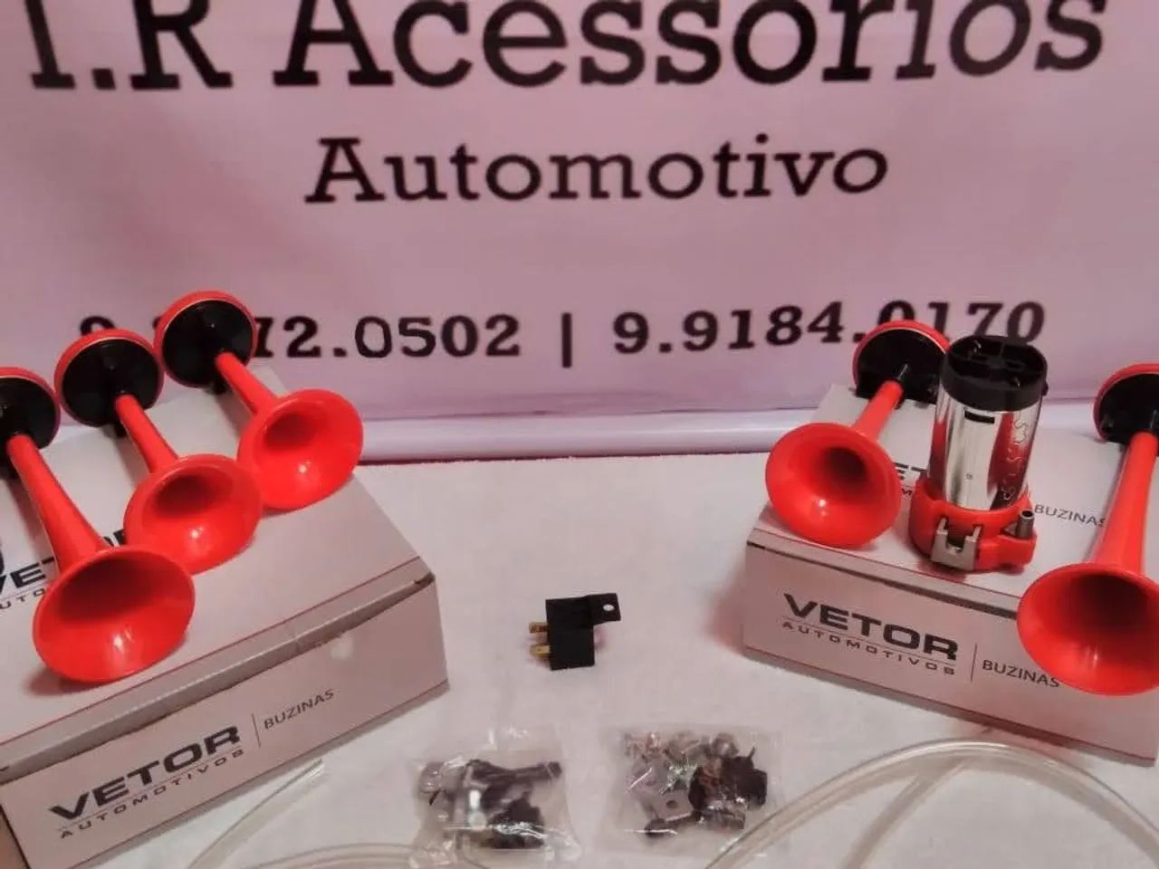 Buzina Elétrica Dupla para Carro, moto,caminhão e ônibus aceito cartão! - Foto 4