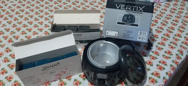 aquecedor de cera profissional 500g vertix- modelo -5701- bivolt + 2pcts de cera - Foto 4