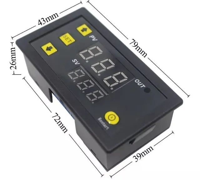Controlador Digital De Temperatura 12V  W3230 Termostato Com Sensor Ntc A Prova COD-AM323  - Foto 3