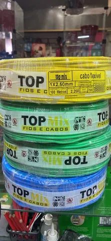 Rolo de fio 2,5 Flexível 100m  ligação de lustre 