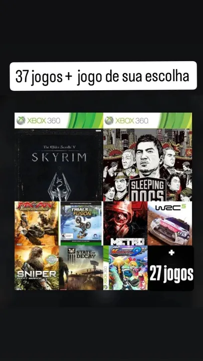 37 jogos Xbox 360 + jogo de brinde