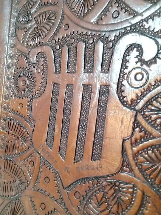 Capa de caderno ou livro em couro anos 60  - Foto 6