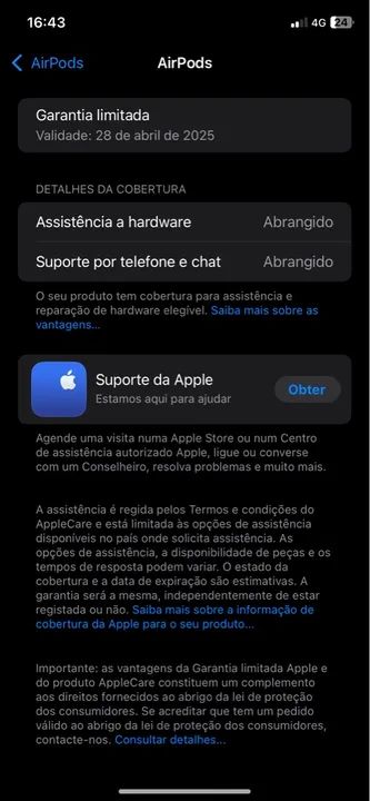 AirPods,ainda na garantia da Apple  - Foto 6
