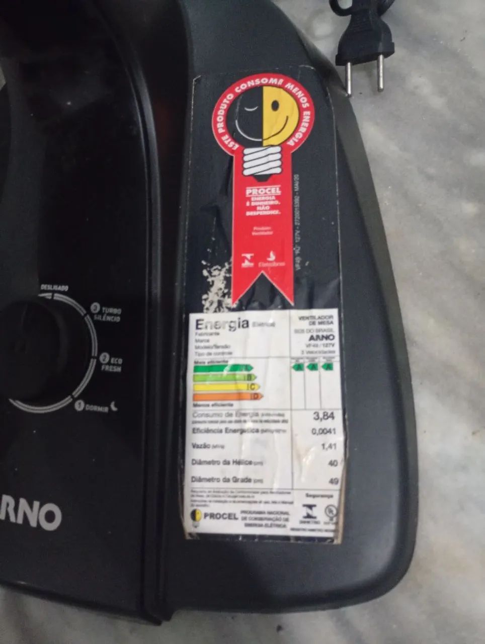 Ventilador Arno turbo force 40 silencioso  - Foto 3