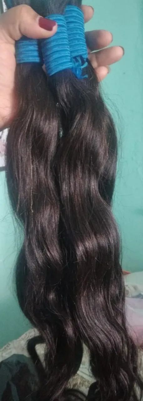 Cabelo humano  65 cm + Aplicação 