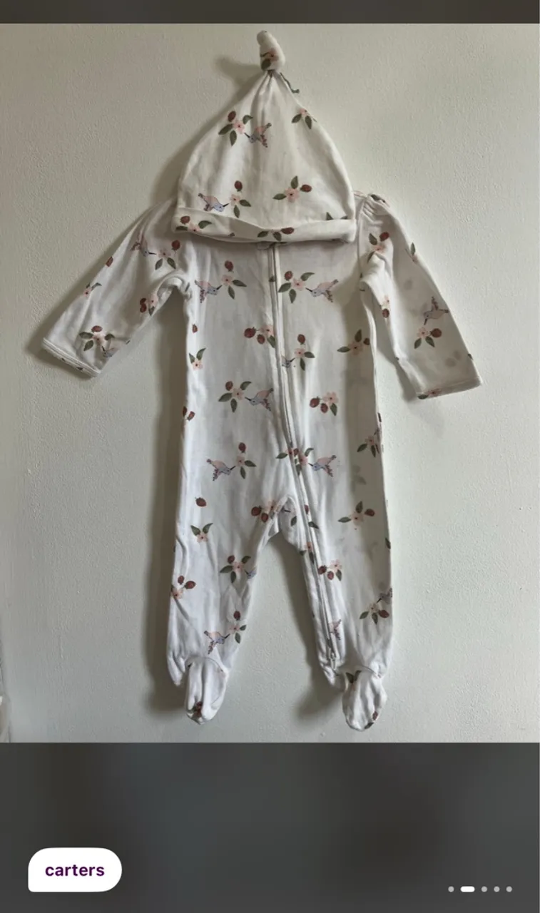 Macacão Bebê Carters com Detalhes de Pássaros