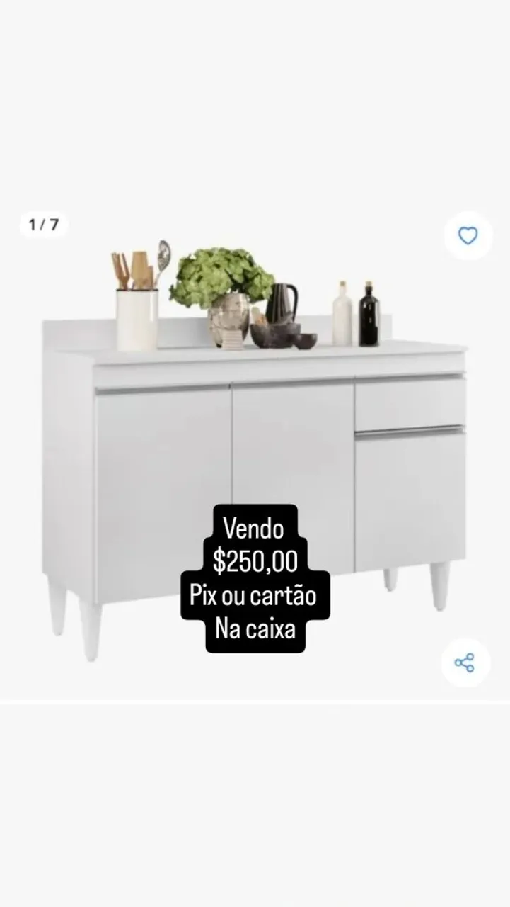 Balcão Branco para Cozinha pra sair logo