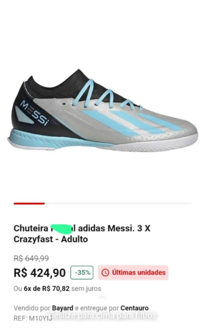 Chuteira Adidas Messi Crazyfast 3X Futsal Adulto