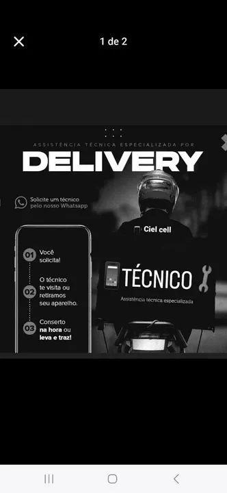 Técnico de celulares,  telas, baterias acessórios 