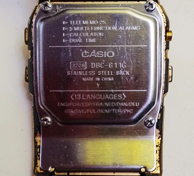Relogio Casio Data Bank Dbc-611g Dourado - Foto 3