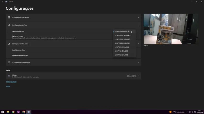 Webcam 4K com Tripé - Alta Qualidade, Foco Automático e Microfone Integrado - Foto 5