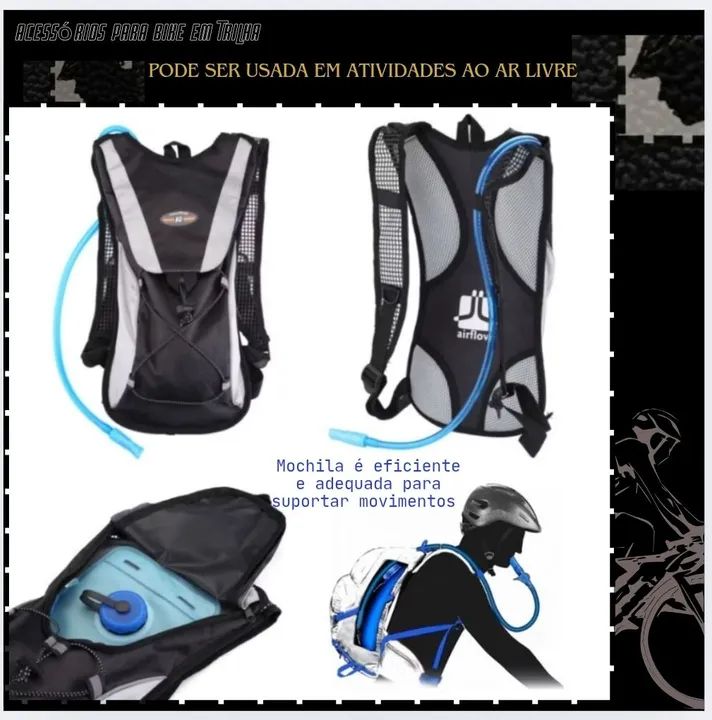 Mochila térmica de Hidratação Ciclismo com refil de 2 litros 