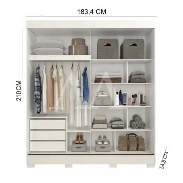 Guarda roupa casal super dividido frete gratis entrego hoje R$ 1399,99 a vista  - Foto 5