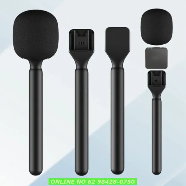 Suporte Mão Bastão P/ Entrevista Adaptador Microfone Lapela - Foto 4