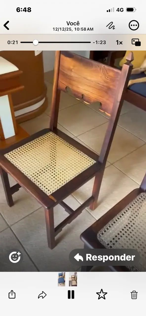  6 Cadeiras de jacarandá em ótimo  estsdo - Foto 5