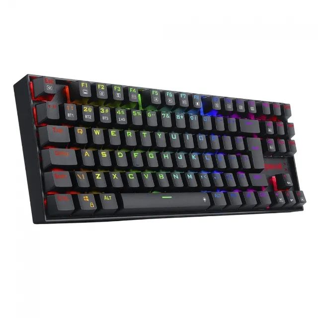 Teclado Mecânico 80% Redragon Kumara Pro Black RGB Switch Black Tri-Mode BT.2.4GHz- WZetta - Foto 3