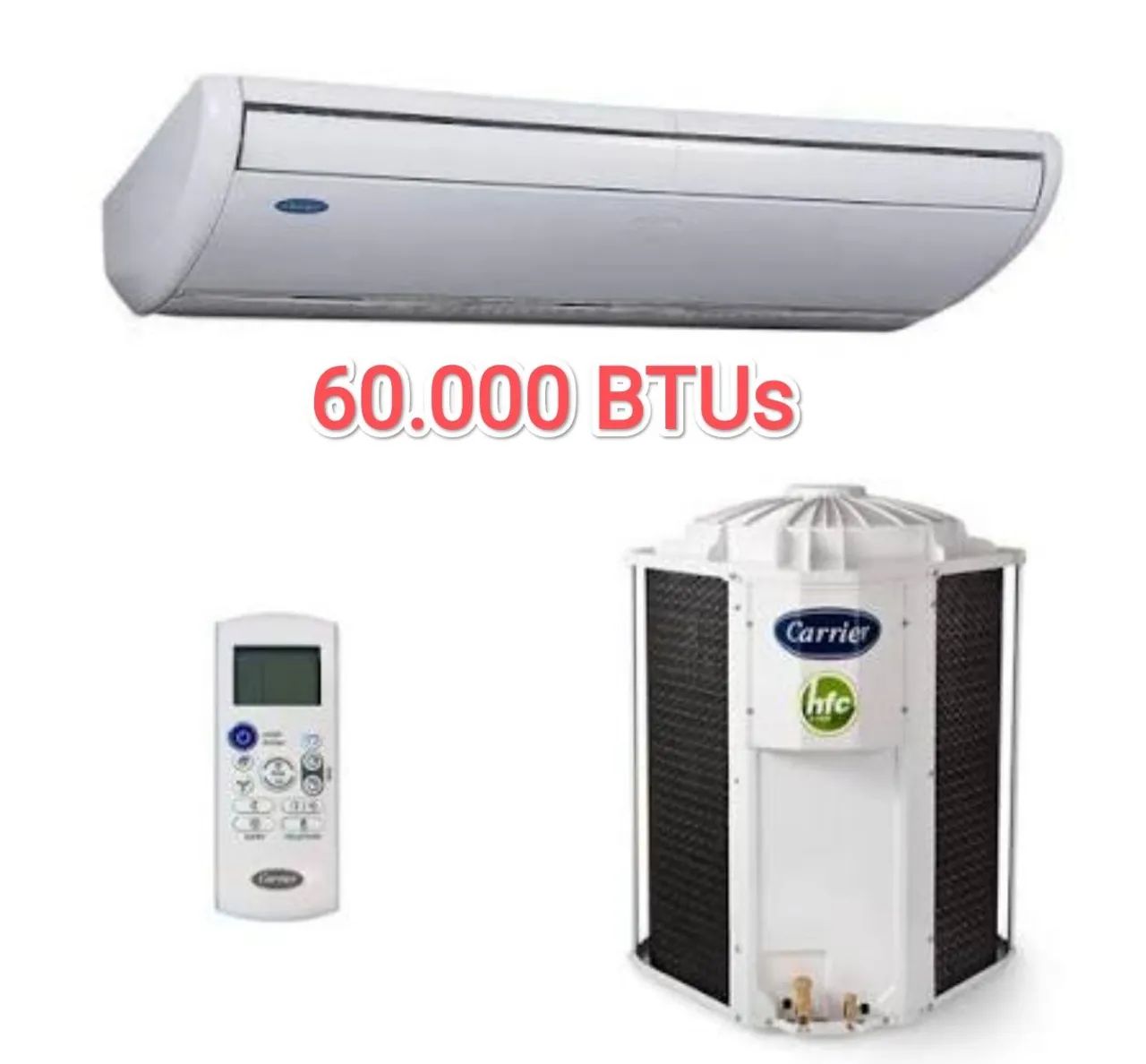 Ar Split Piso Teto Carrier 60000 BTUs + Novo + Nota + Garantia+ Cartão 12x!!