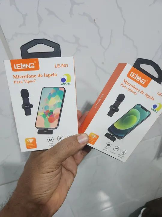 Microfone de Lapela para Celular - LE-935 - Tipo C e Iphone
