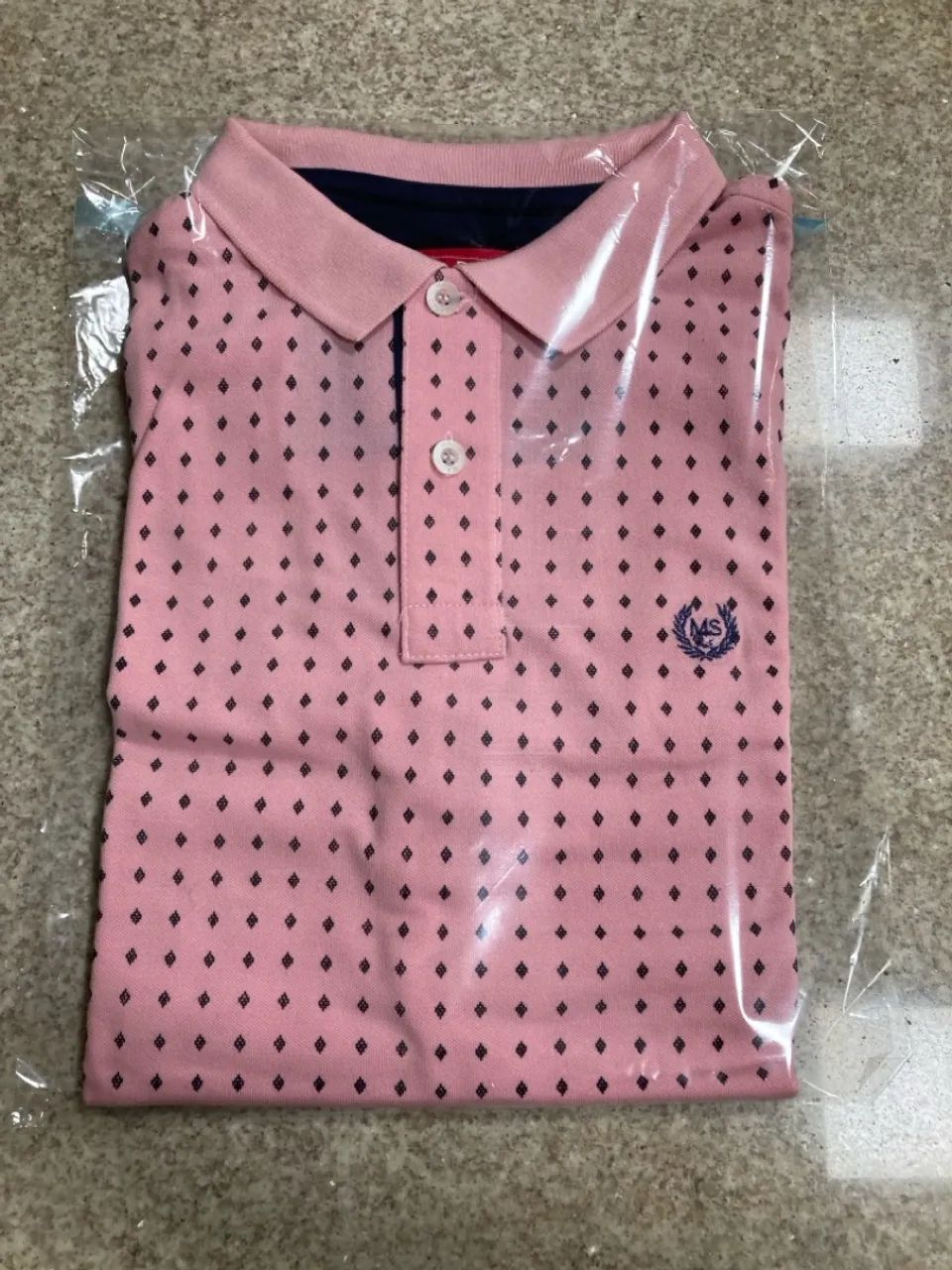Camisa Masculina Magus Gola Polo Rosa