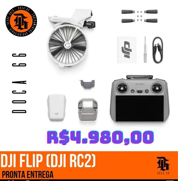 Drone DJI Flip (DJI RC2) - Novo