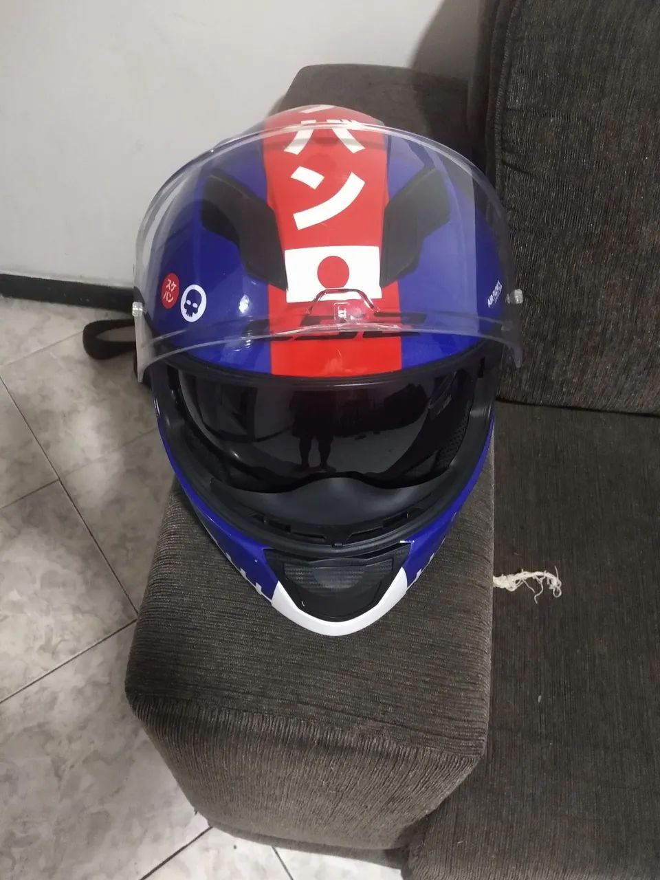 Capacete LS2 com óculos  - Foto 5