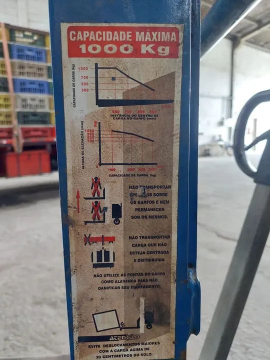 PALETEIRA HIDRAULICA 1 TONELADA - PALETRANS - Foto 2