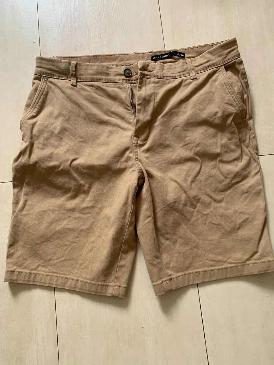 Bermuda beige MARFINNO - tecido pesado - Foto 5