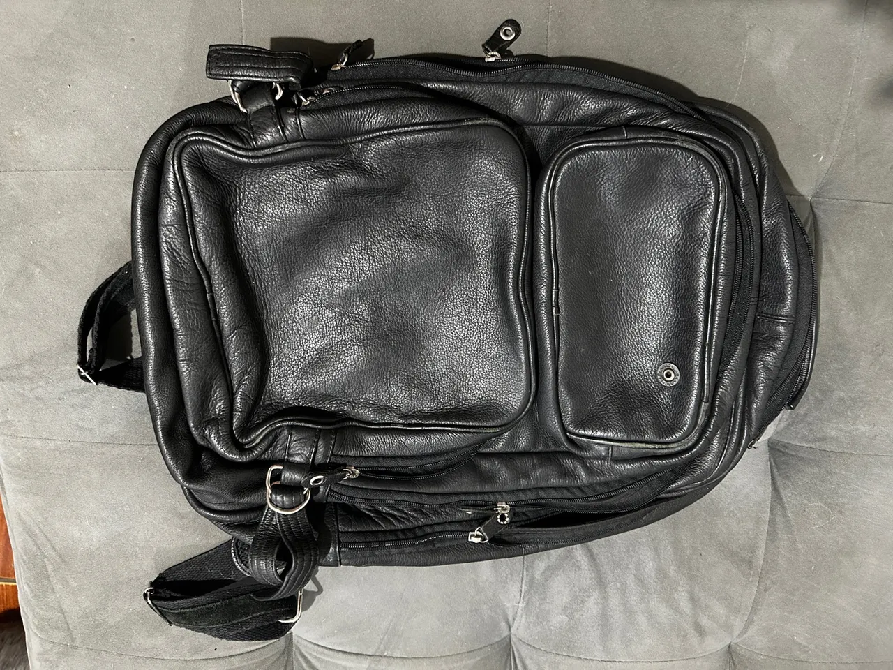 Mochila em couro legítimo mais de 60L