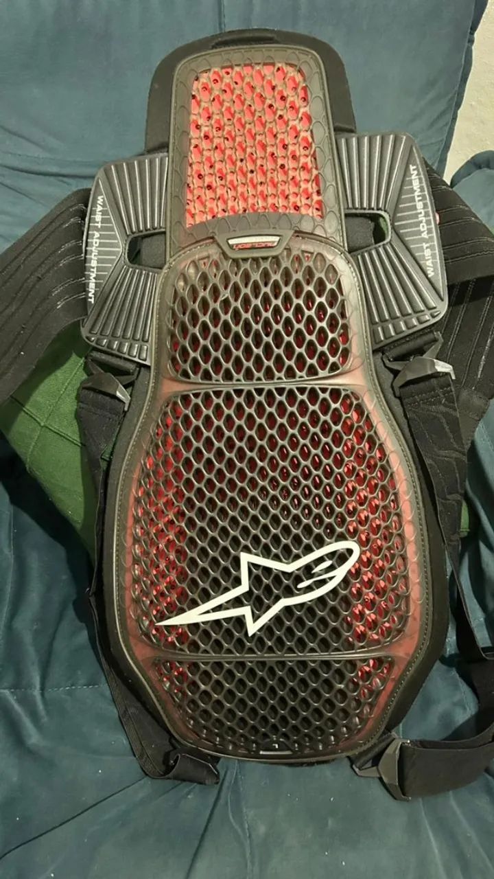 Protetor Coluna Moto  Alpinestars Nucleon Kr 1 Cell Preto Vermelho - Foto 3