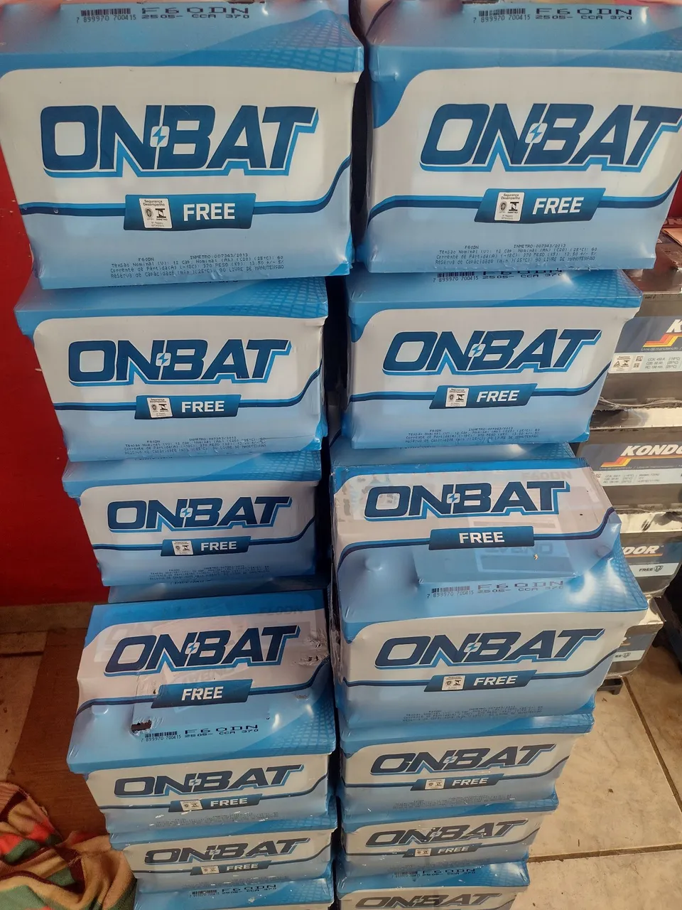 Baterias 60ah 265 base de troca p retirar no local