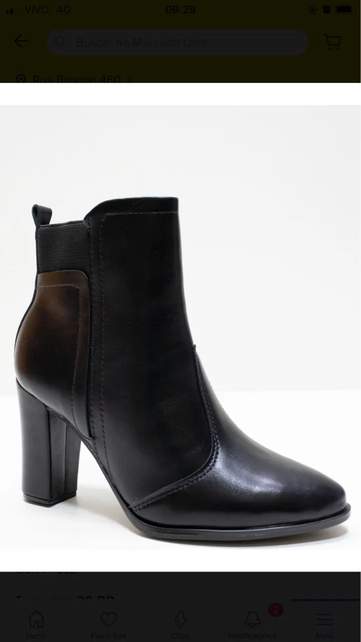 Bota Chelsea Feminina Couro Salto Bloco Conforto Elegante