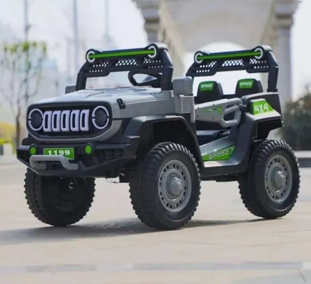 Carrinho Elétrico Infantil 12v Mini Carro Jipe com Controle Remoto Recarregável 