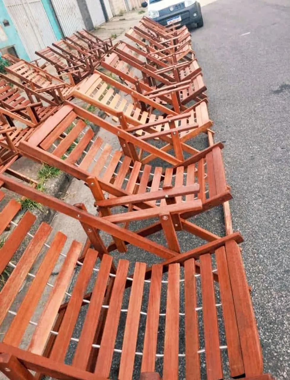 *Espreguiçadeira *Cadeiras Dobráveis de Madeira PARAJÚ - Foto 3