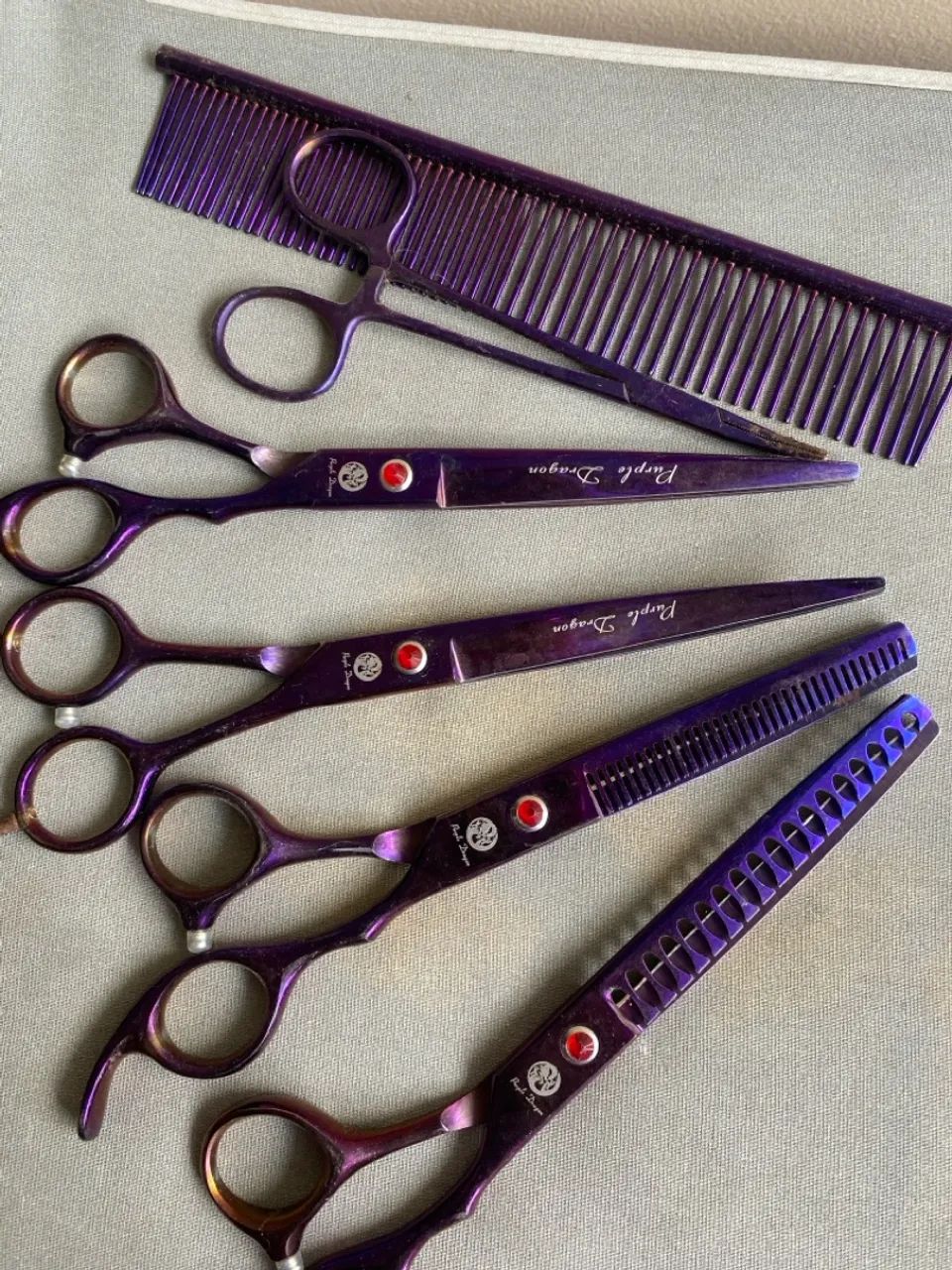 Kit tesoura para banho e tosa 