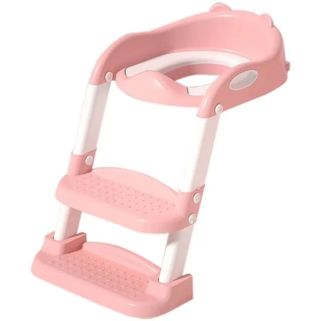 Assento Redutor Dobrável Infantil Com Escada Rosa e azul  Yuupi