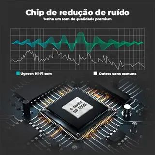Adaptador de Áudio Ugreen USB 2.0 para P2 US205 - Preto - Foto 4