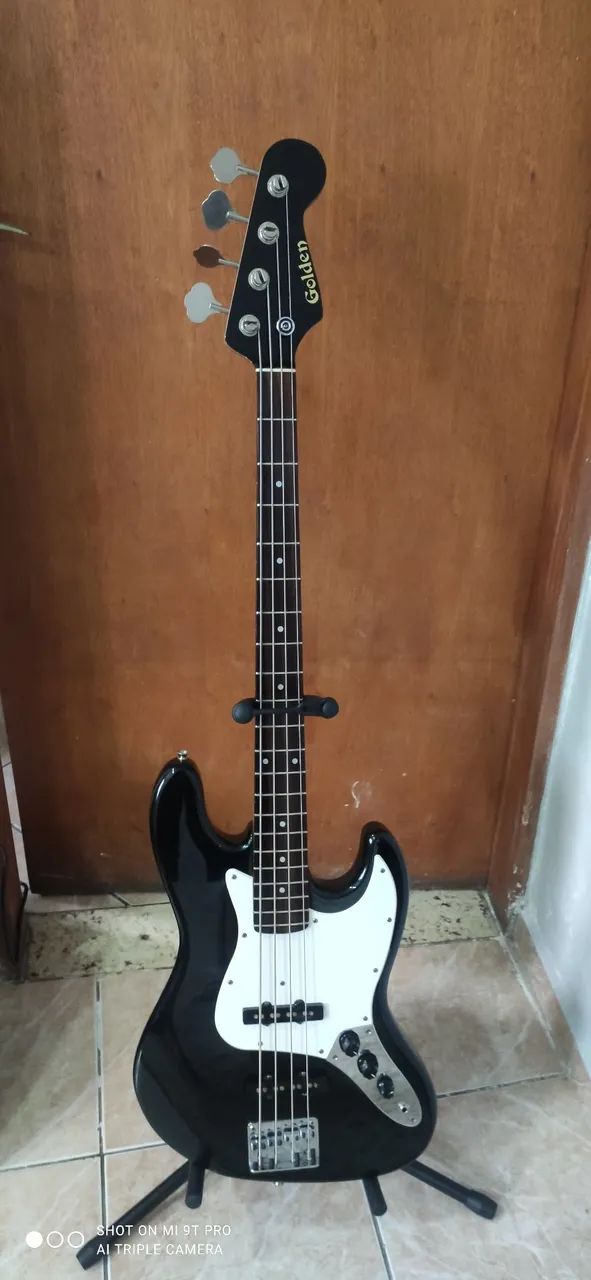 Baixo para colecionador Golden 80/90 tarrachas gotoh knobs fender