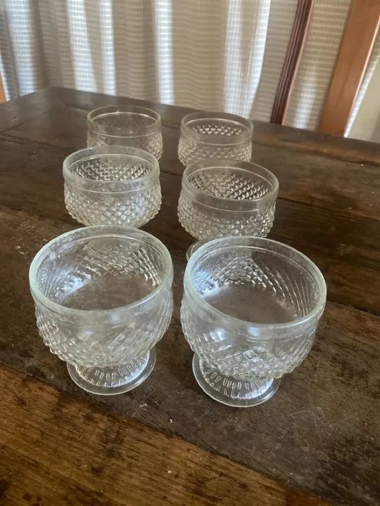 Jogo de 6 Copos de Vidro para Sobremesa