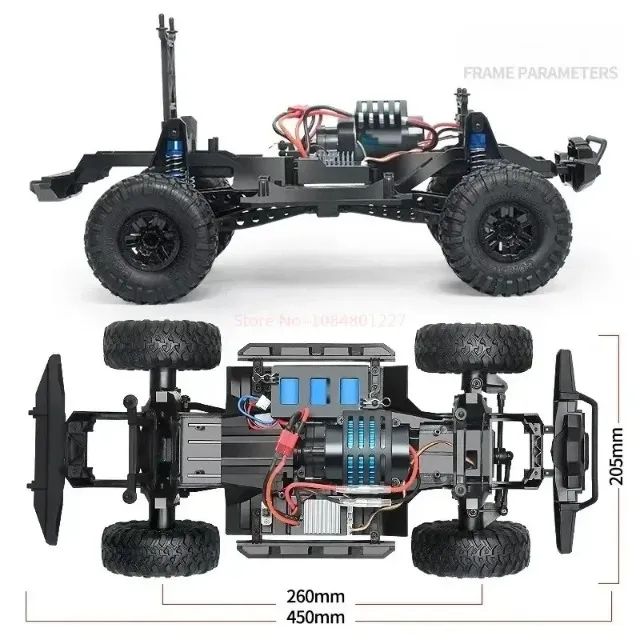 Carro de controle remoto landrover defender Crawler 4x4 off-road 1:10 47CM - Foto 4