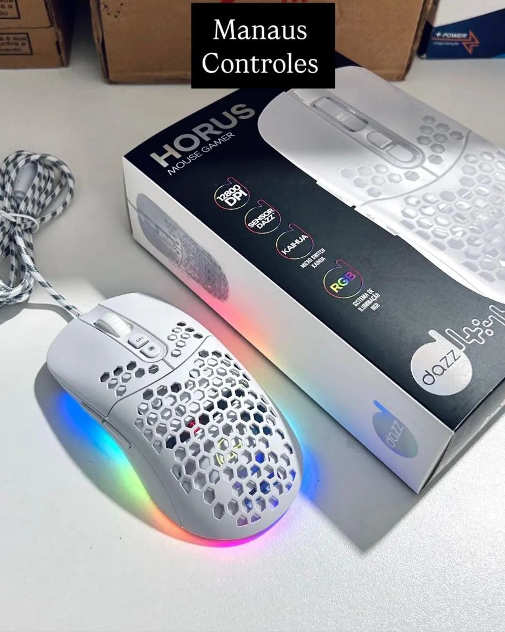 Mouse branco gamer - Foto 3