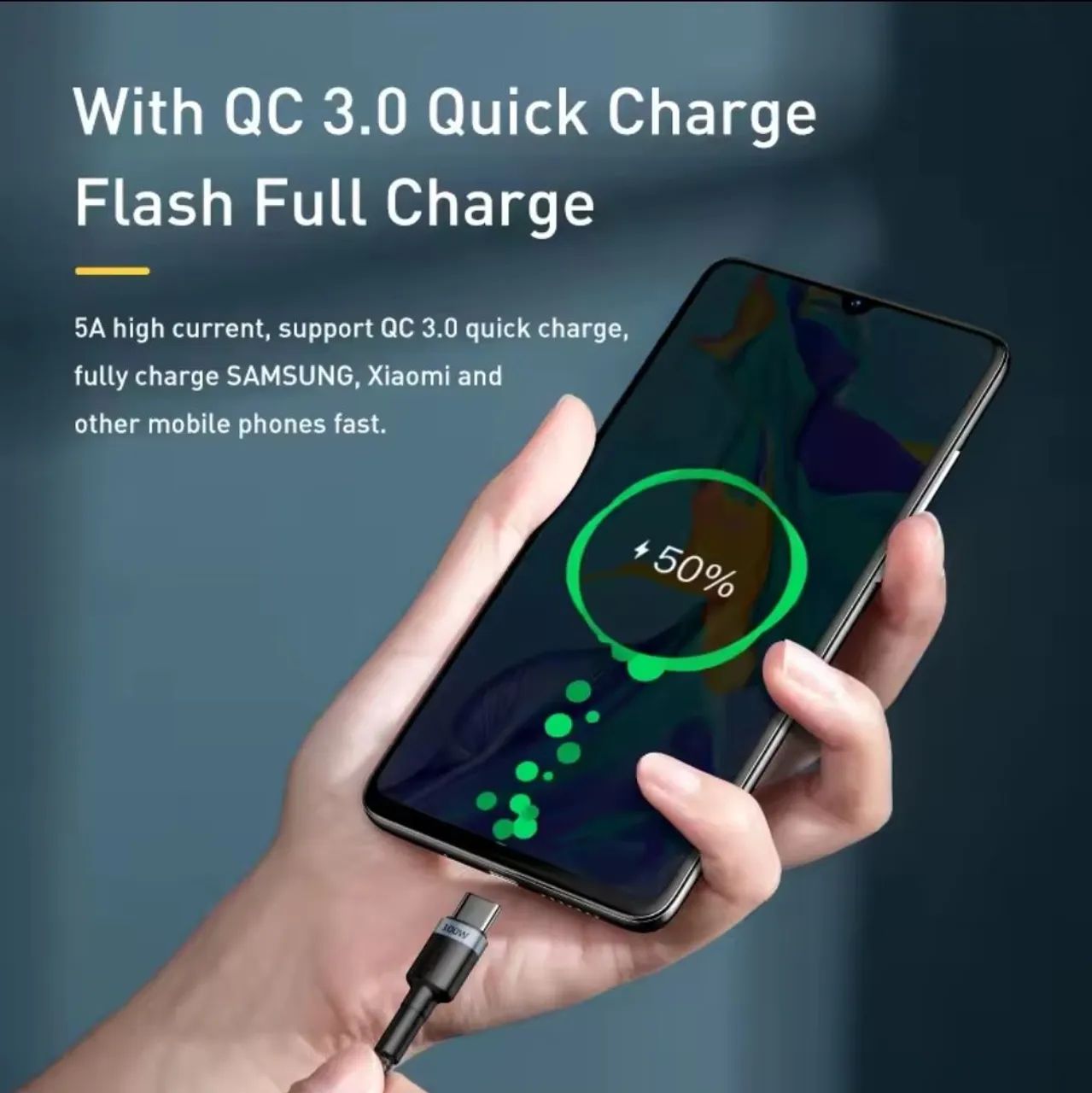 Cabo Baseus 60W PD e Quick Charge 3.0 - novo com garantia - Foto 3