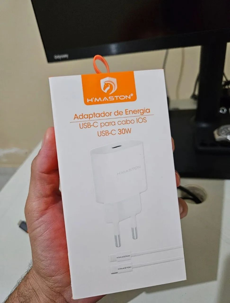Carregador iPhone h'maston 30W NOVO 