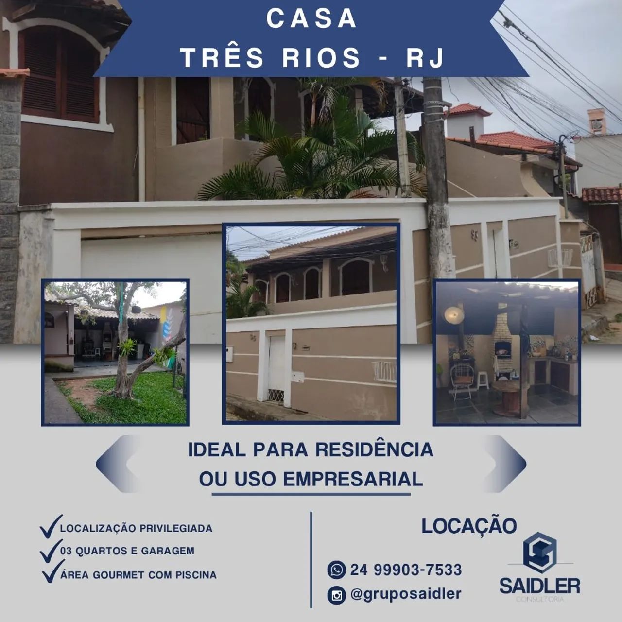  Casa Ampla - Três Rios RJ.