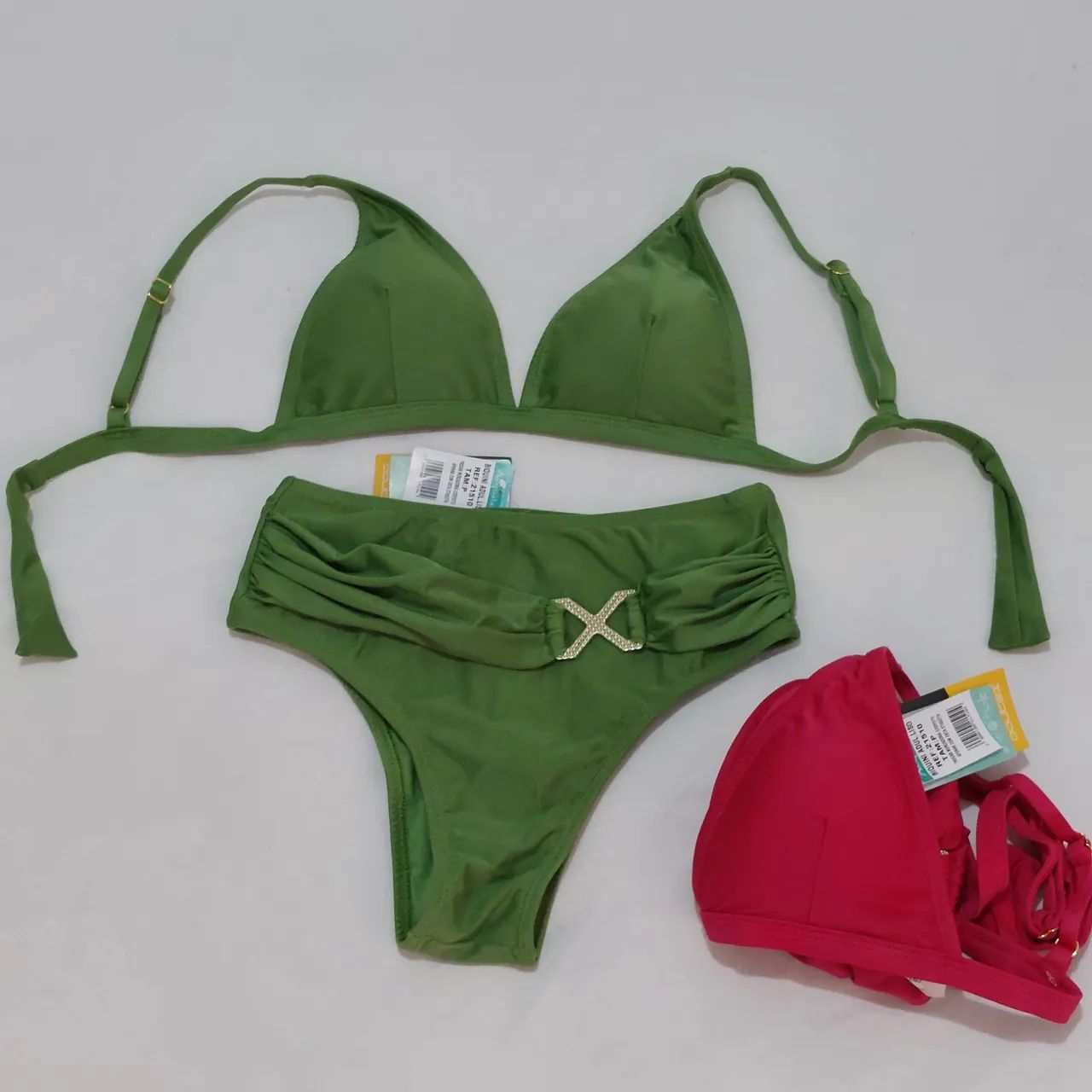 Biquínis Novos (verde e pink) P